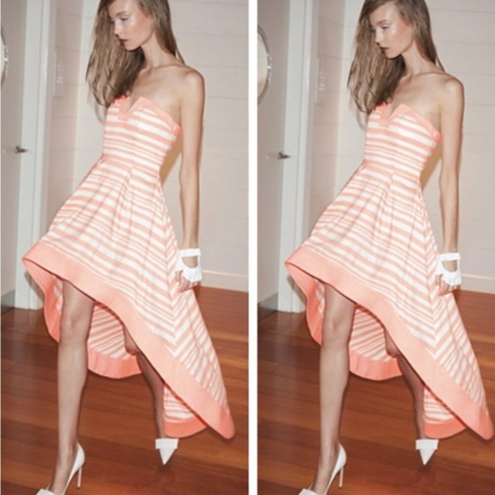 ALEXIS Icaria Strapless Asymmetric Hem Dress Size Small